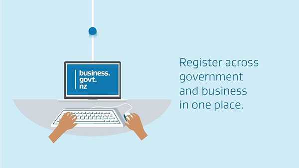 Register across government and business in one place through business.govt.nz